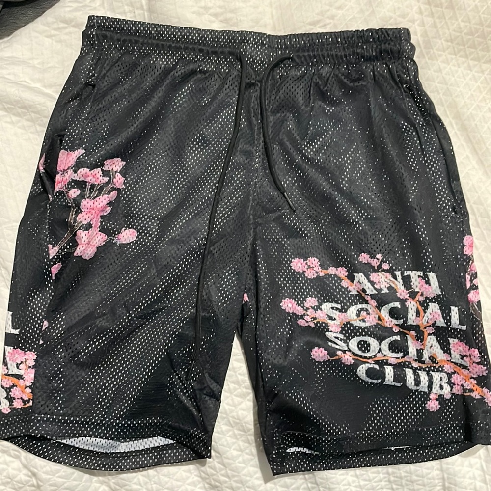 Anti-social-social-club shorts (size: small) (new- unworn)